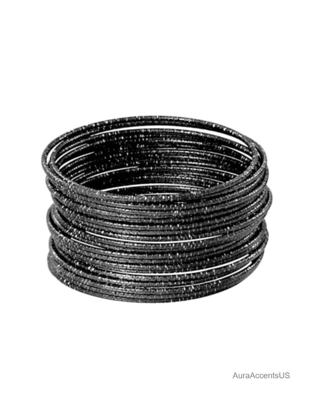 20 Pc Textured Metal Bangle Bracelets Stackable Boho Set Women